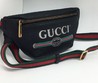 Женская поясная сумка Gucci кожаная черная