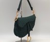 Женская сумка Christian Dior Saddle темно-зеленая 25,5x20