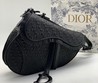 Женская сумка Christian Dior Saddle черная 25,5x20