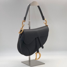 Женская сумка Christian Dior Saddle кожаная черная