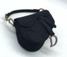 Женская сумка Christian Dior Saddle Mini замшевая черная