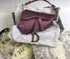 Женская сумка Christian Dior Saddle фиолетовая