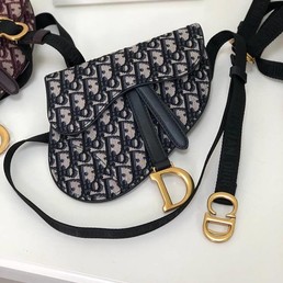 Женская поясная сумка Christian Dior Saddle черная