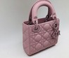 Женская сумка Christian Dior Lady Mini кожаная розовая
