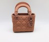 Женская сумка Christian Dior Lady Mini кожаная оранжевая