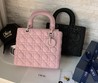 Женская сумка Christian Dior Lady кожаная розовая