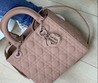 Женская сумка Christian Dior Lady кожаная пудровая
