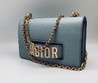 Женская сумка Christian Dior J’adior кожаная голубая