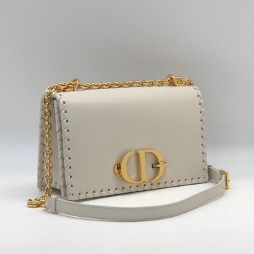 Женская сумка Christian Dior Caro кожаная белая