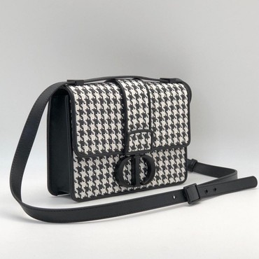 Женская сумка Christian Dior Montaigne черная с белым