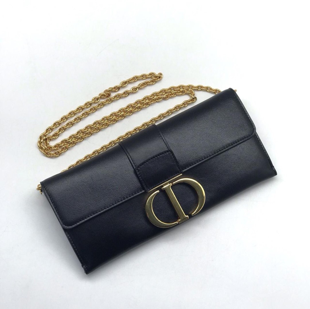 Женская сумка-клатч Christian Dior Montaigne кожаный черный