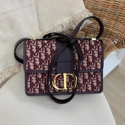 Женская сумка Christian Dior Montaigne бордовая