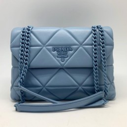 Женская сумка Prada Spectrum кожаная голубая