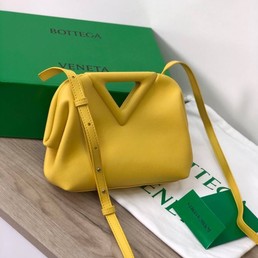 Женская сумка Bottega Veneta Point Mini желтая