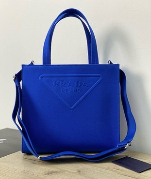 Женская сумка Prada синяя текстиль
