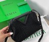 Женская сумка Bottega Veneta Point Mini кожаная черная