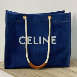 Женская пляжная сумка Celine синяя