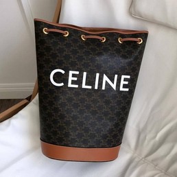 Женская сумка Celine кожаная коричневая