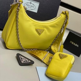 Женская сумка Prada Re-Edition 2000 желтая