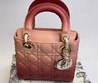 Женская сумка Christian Dior Lady Medium кожаная розовая