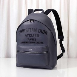 Женский рюкзак Christian Dior кожаный синий