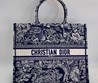 Женская сумка-тоут Christian Dior Book Tote с синим рисунком