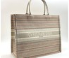 Женская сумка-тоут Christian Dior Book Tote цветные полоски