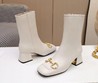 Женские сапоги Gucci белые кожаные