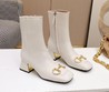 Женские сапоги Gucci белые кожаные