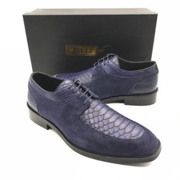 Мужские туфли Zilli 2021-2022 синие на шнурках