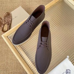 Мужские туфли Loro Piana 2021 коричневые кожаные
