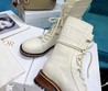 Женские ботинки Christian Dior 2021 белые кожаные