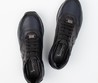 Мужские кроссовки Billionaire синие с черным кожаные