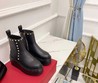 Женские ботинки Valentino 2021 черные кожаные