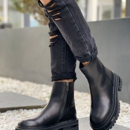 Ботинки женские Ann Demeulemeester черные кожаные