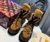 Ботинки женские Louis Vuitton коричневые с мехом