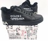 Мужские кеды Dolce & Gabbana черные с мехом