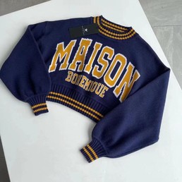 Джемпер женский Maison Bohemique укороченный синий