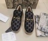 Женские лоферы Gucci 2021 черные на овчине