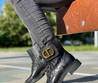 Женские ботинкии Christian Dior черные с орнаментом