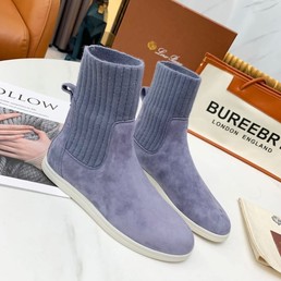 Женские ботинки Loro Piana комбинированные голубые