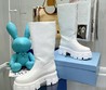 Женские ботинки Prada кожаные белые