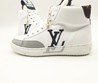 Женские высокие кеды Louis Vuitton 2021-2022 кожаные белые