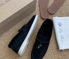 Женские лоферы Loro Piana замшевые черные