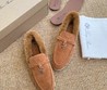 Женские лоферы Loro Piana замшевые коричневые