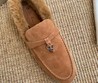 Женские лоферы Loro Piana замшевые коричневые