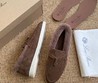 Женские лоферы Loro Piana замшевые сиреневые