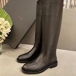 Женские сапоги Jil Sander кожаные черные