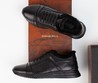 Мужские кроссовки Stefano Ricci черные кожаные