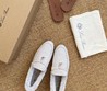 Женские лоферы Loro Piana замшевые бежевые